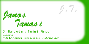 janos tamasi business card